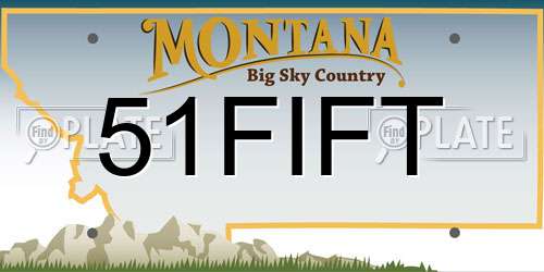 51FIFT Montana License Plate