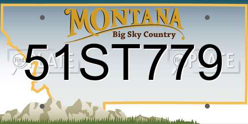 51ST779 Montana License Plate