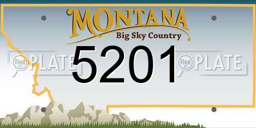 5201 Montana License Plate