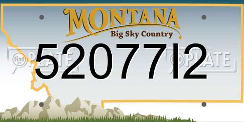 52077I2 Montana License Plate