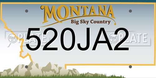520JA2 Montana License Plate