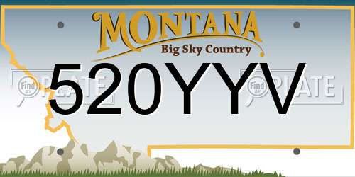 520YYV Montana License Plate