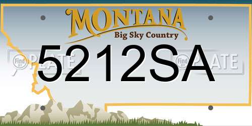 5212SA Montana License Plate
