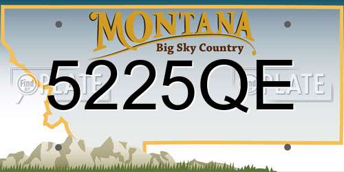 5225QE Montana License Plate