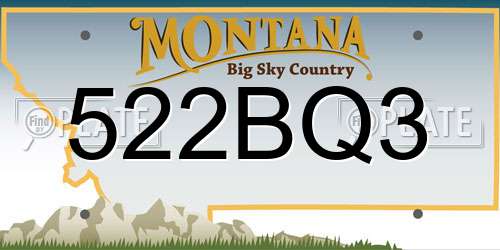 522BQ3 Montana License Plate