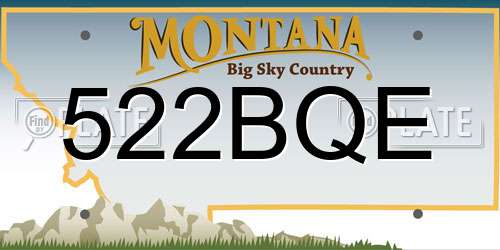 522BQE Montana License Plate