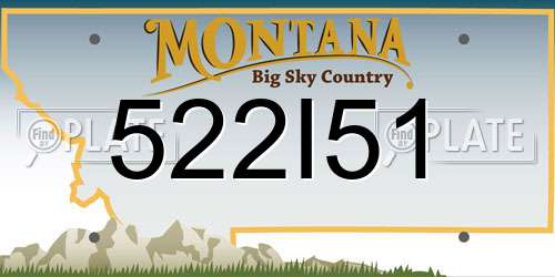 522I51 Montana License Plate