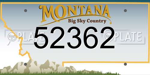 52362 Montana License Plate