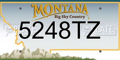 5248TZ Montana License Plate