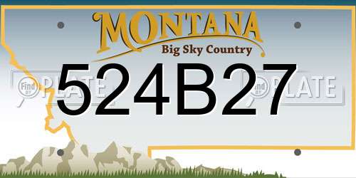 524B27 Montana License Plate