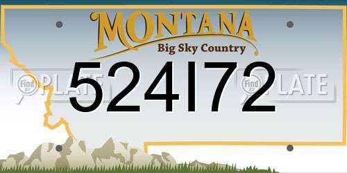 524I72 Montana License Plate