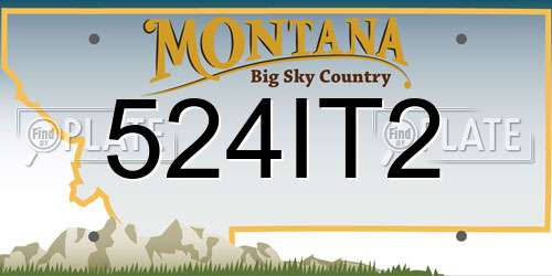 524IT2 Montana License Plate
