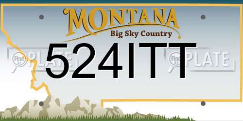 524ITT Montana License Plate