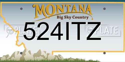 524ITZ Montana License Plate