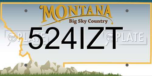 524IZT Montana License Plate