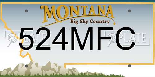 524MFC Montana License Plate