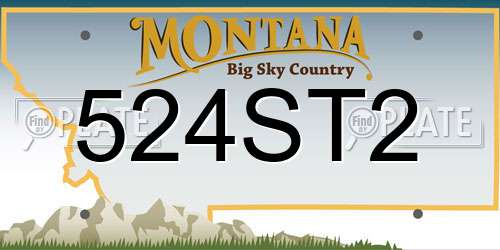 524ST2 Montana License Plate