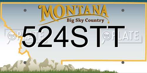 524STT Montana License Plate
