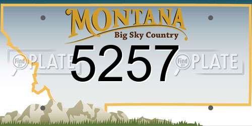 5257 Montana License Plate