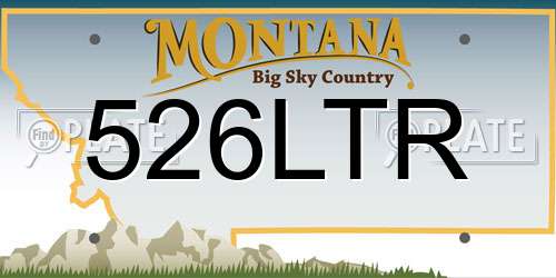 526LTR Montana License Plate