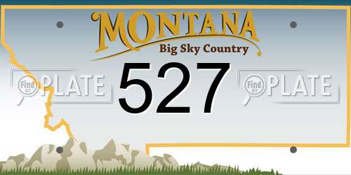 527 Montana License Plate