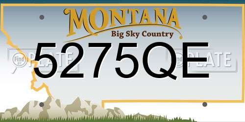 5275QE Montana License Plate