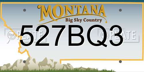 527BQ3 Montana License Plate