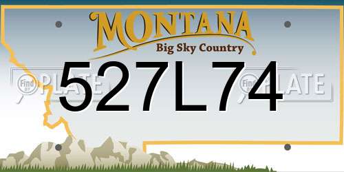 527L74 Montana License Plate
