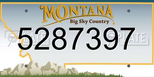 5287397 Montana License Plate