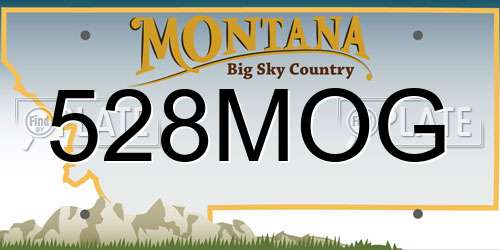 528MOG Montana License Plate