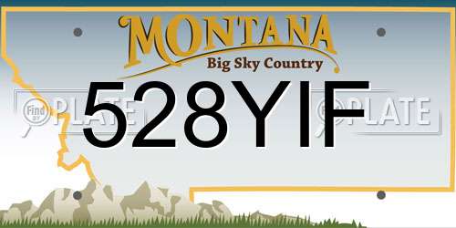 528YIF Montana License Plate