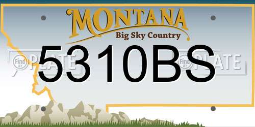 5310BS Montana License Plate