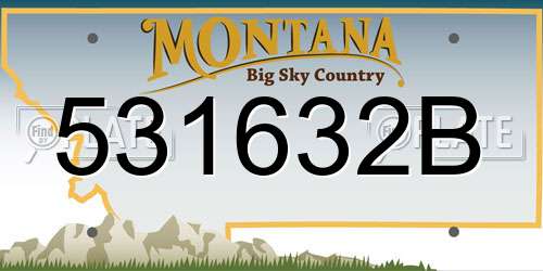 531632B Montana License Plate