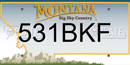 531BKF Montana License Plate