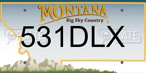 531DLX Montana License Plate
