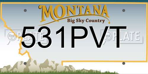 531PVT Montana License Plate