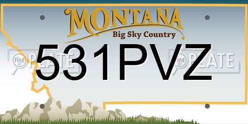 531PVZ Montana License Plate