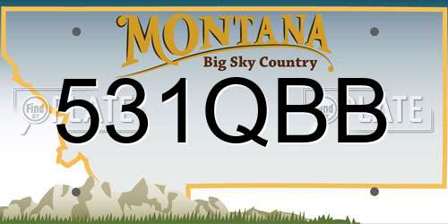 531QBB Montana License Plate