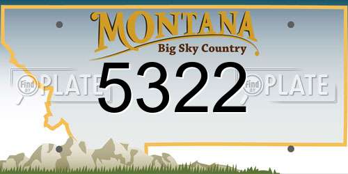 5322 Montana License Plate