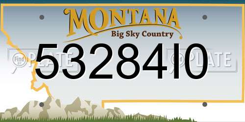 53284I0 Montana License Plate
