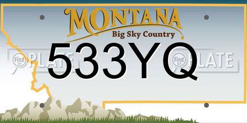 533YQ Montana License Plate