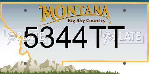 5344TT Montana License Plate