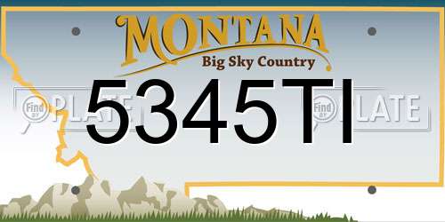 5345TI Montana License Plate