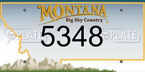 5348 Montana License Plate