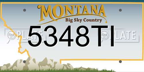 5348TI Montana License Plate