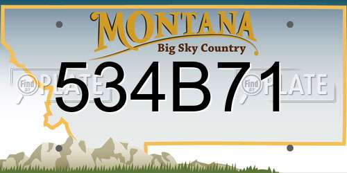 534B71 Montana License Plate
