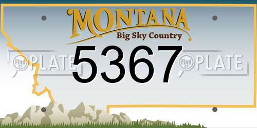5367 Montana License Plate
