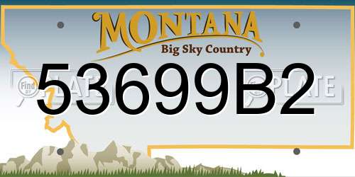 53699B2 Montana License Plate