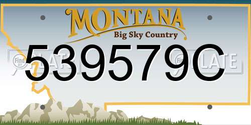 539579C Montana License Plate