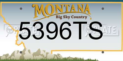5396TS Montana License Plate